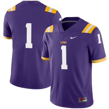 #1 LSU Tigers Football Game Jersey - Purple