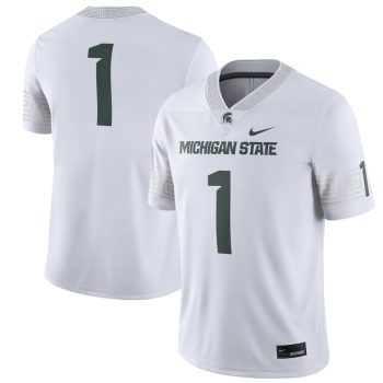 #1 Michigan State Spartans Football Game Jersey - White