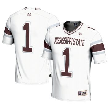 #1 Mississippi State Bulldogs GameDay Greats Football Jersey- White
