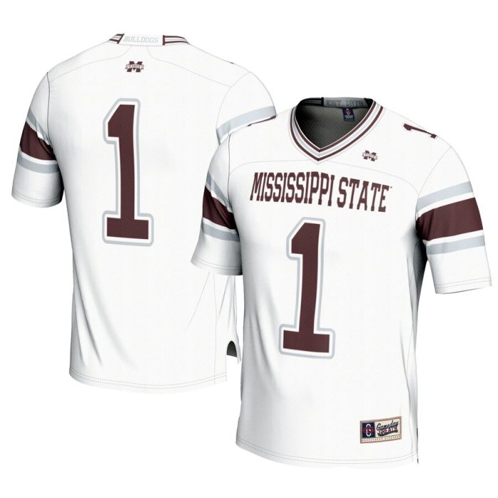 #1 Mississippi State Bulldogs GameDay Greats Youth Football Jersey- White