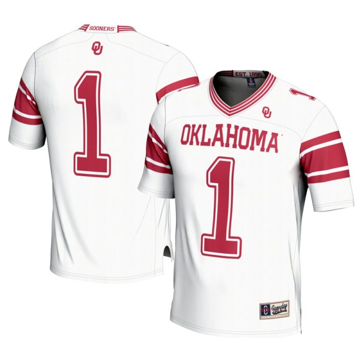 #1 Oklahoma Sooners GameDay Greats Youth Football Jersey - White