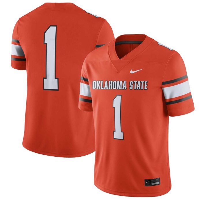 #1 Oklahoma State Cowboys Game Jersey - Orange