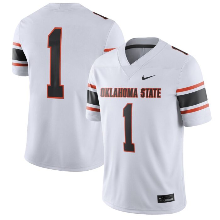 #1 Oklahoma State Cowboys Game Jersey - White