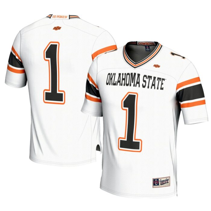 #1 Oklahoma State Cowboys GameDay Greats Football Jersey - White