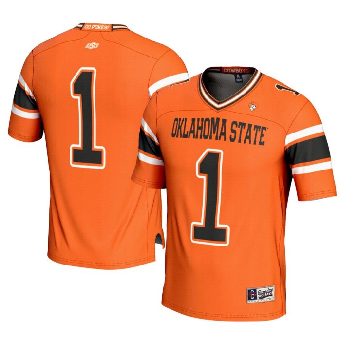 #1 Oklahoma State Cowboys GameDay Greats Youth Football Jersey - Orange