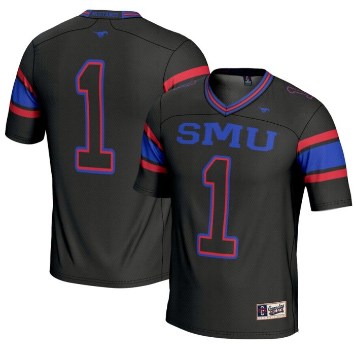 #1 SMU Mustangs GameDay Greats Endzone Football Jersey - Black