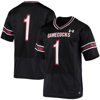 #1 South Carolina Gamecocks Under Armour Logo Replica Football Jersey - Black