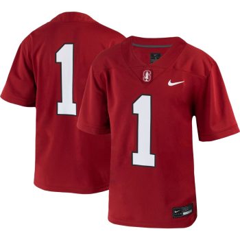 #1 Stanford Cardinal Youth 1st Armored Division Old Ironsides Untouchable Football Jersey - Crimson