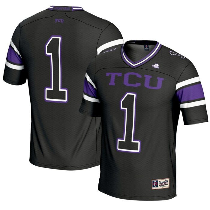 #1 TCU Horned Frogs GameDay Greats Endzone Football Jersey - Black