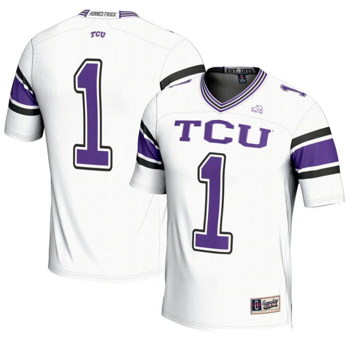 #1 TCU Horned Frogs GameDay Greats Endzone Football Jersey - White