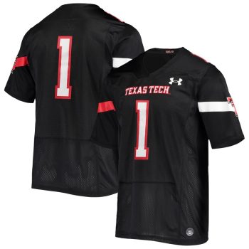 #1 Texas Tech Red Raiders Under Armour Team Premier Football Jersey - Black