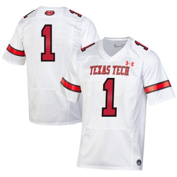 #1 Texas Tech Red Raiders Under Armour Throwback Replica Jersey - White