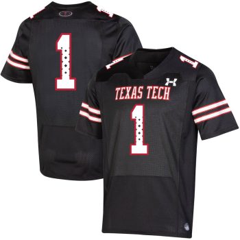 #1 Texas Tech Red Raiders Under Armour Throwback Special Game Jersey - Black