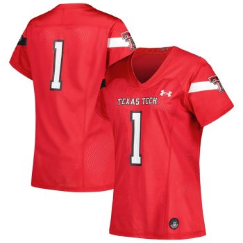 #1 Texas Tech Red Raiders Under Armour Women's Replica Football Jersey - Red