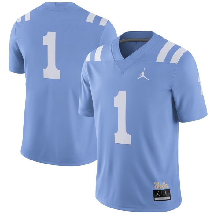 #1 UCLA Bruins Jordan Brand Alternate Game Jersey- Light Blue