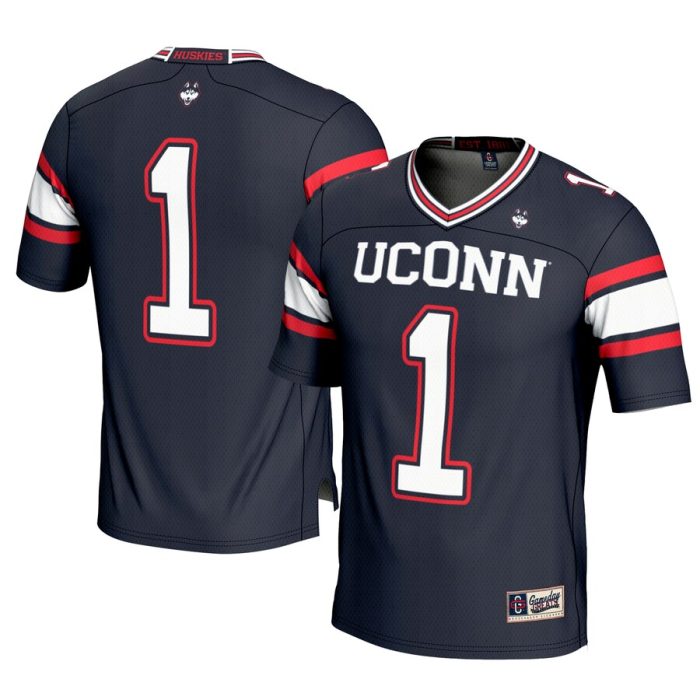 #1 UConn Huskies GameDay Greats Football Jersey - Cardinal