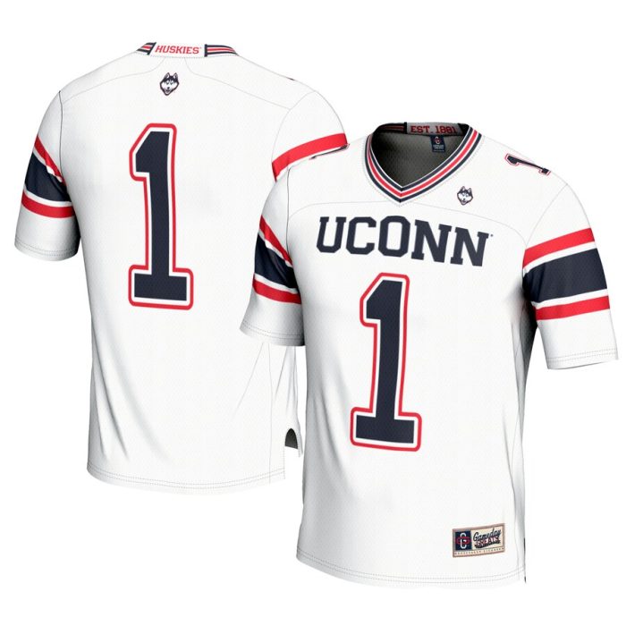 #1 UConn Huskies GameDay Greats Football Jersey - Cardinal