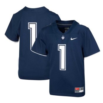 #1 UConn Huskies Youth 1st Armored Division Old Ironsides Untouchable Football Jersey - Navy