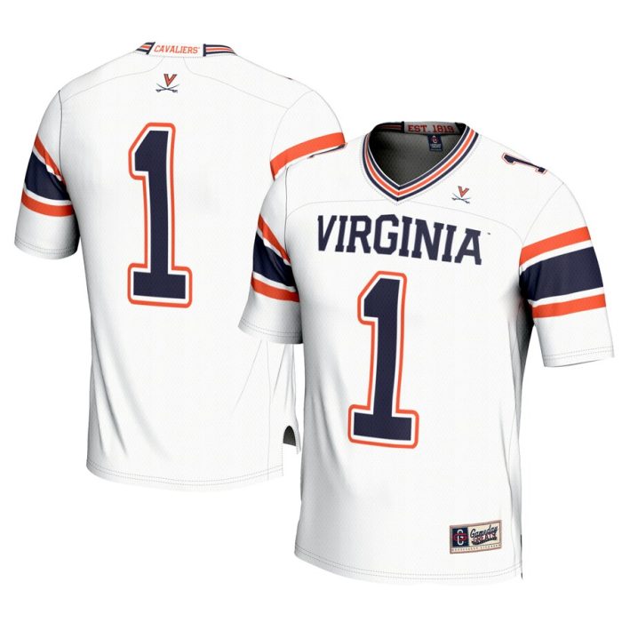 #1 Virginia Cavaliers GameDay Greats Youth Football Jersey - White