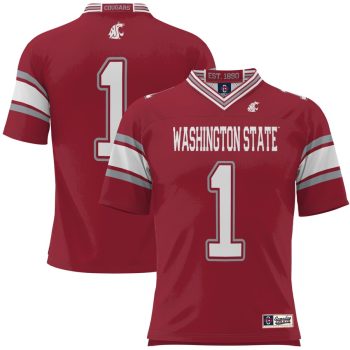 #1 Washington State Cougars GameDay Greats Football Jersey - Crimson