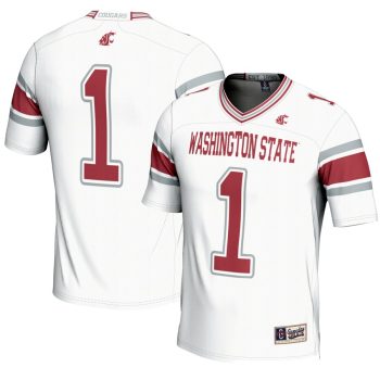 #1 Washington State Cougars GameDay Greats Youth Endzone Football Jersey - White