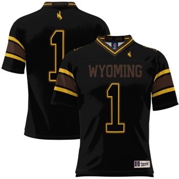 #1 Wyoming Cowboys GameDay Greats Youth Football Jersey - Black