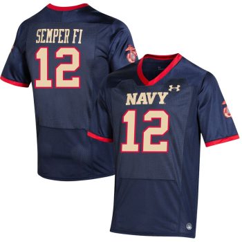 #12 Navy Midshipmen Under Armour USMC Premier Special Game Replica Jersey - Navy