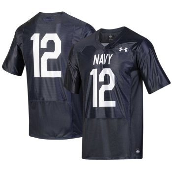 #12 Navy Midshipmen Under Armour Youth Silent Service Replica Football Jersey - Navy