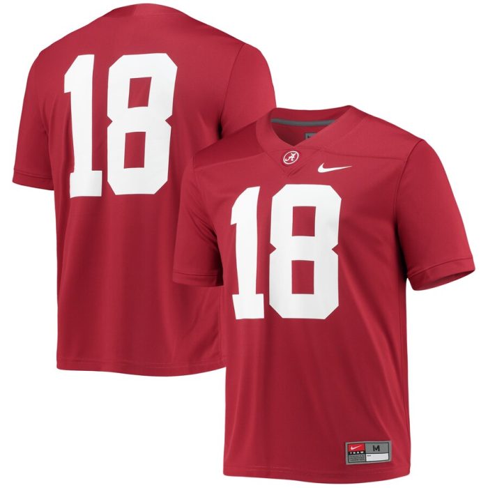 #18 Alabama Crimson Tide Game Jersey - Crimson