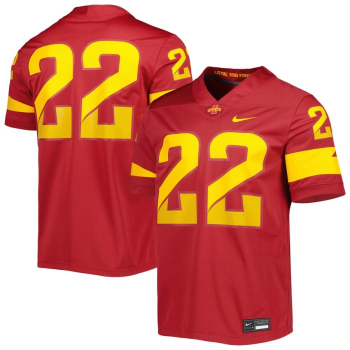 #22 Iowa State Cyclones Untouchable Football Jersey - Cardinal