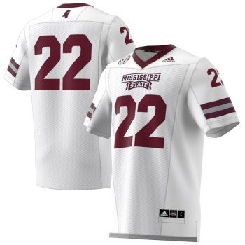 #22 Mississippi State Bulldogs adidas Premier Strategy Jersey - White
