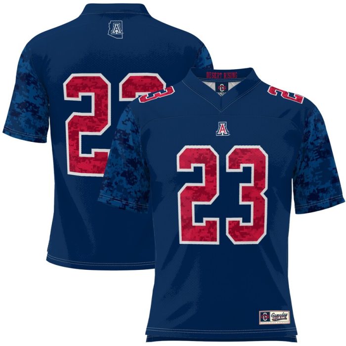 #23 Arizona Wildcats GameDay Greats Military Appreciation Football Jersey - Navy