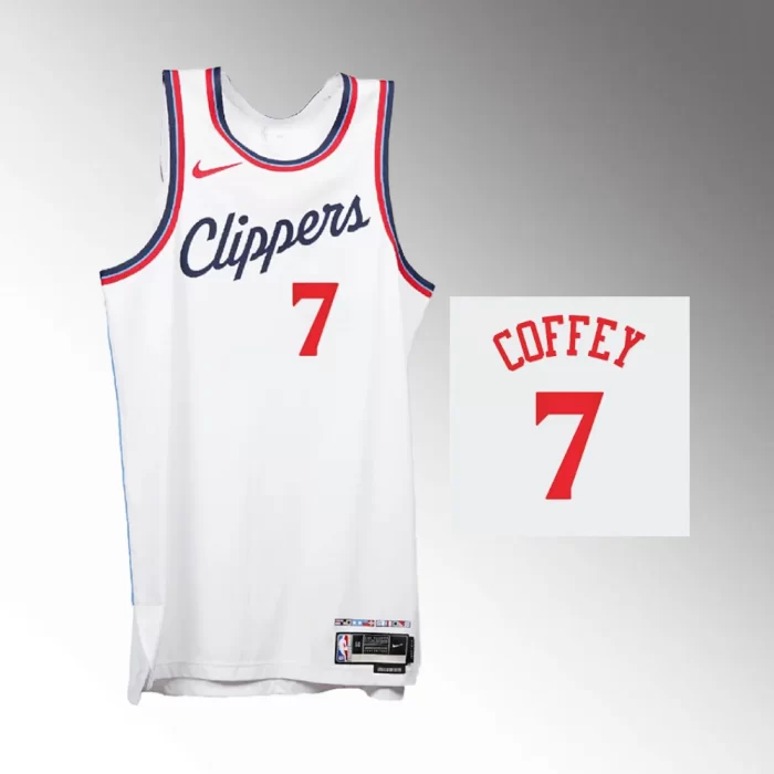 Amir Coffey Association Edition Swingman White Los Angeles Clippers 2024-25 Jersey