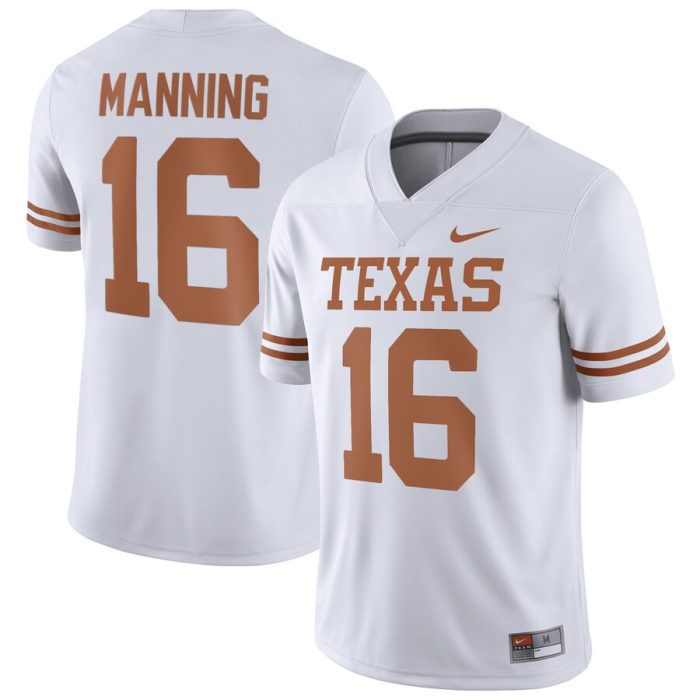 Arch Manning Texas Longhorns NIL Replica Football Jersey - White