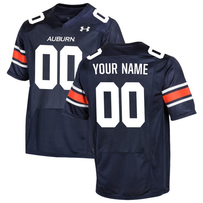 Auburn Tigers Under Armour Replica Custom Jersey - Navy