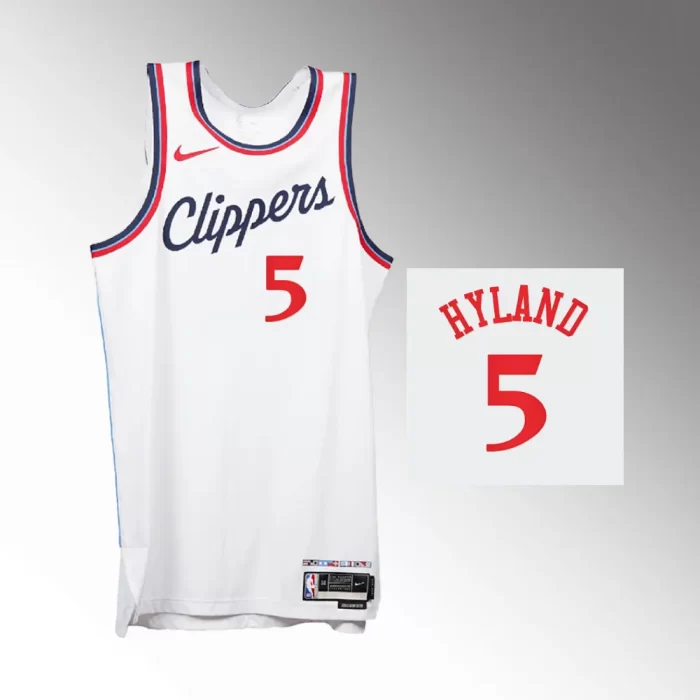 Bones Hyland Association Edition Swingman White Los Angeles Clippers 2024-25 Jersey