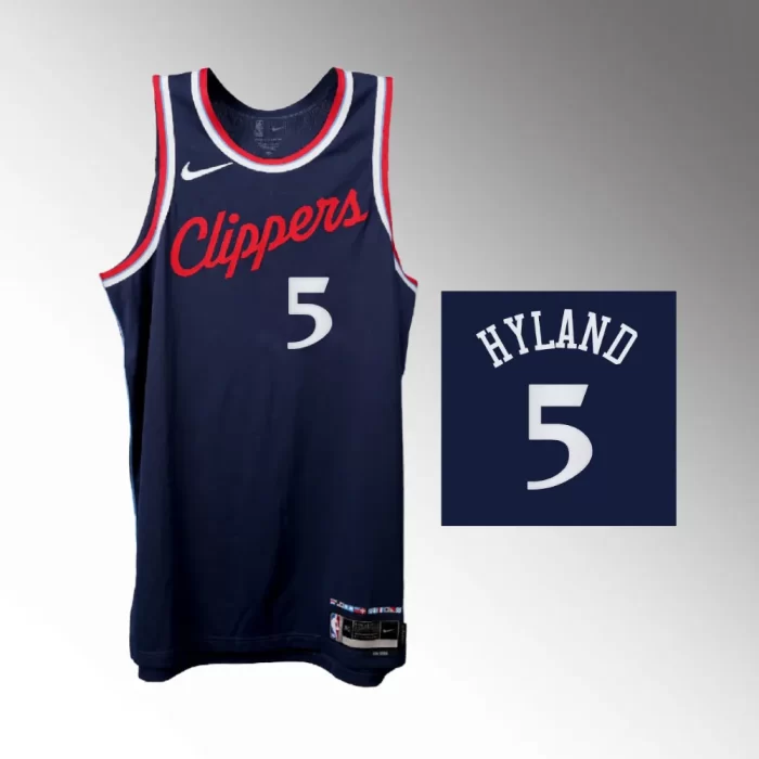 Bones Hyland Icon Edition Swingman Navy Los Angeles Clippers 2024-25 Jersey