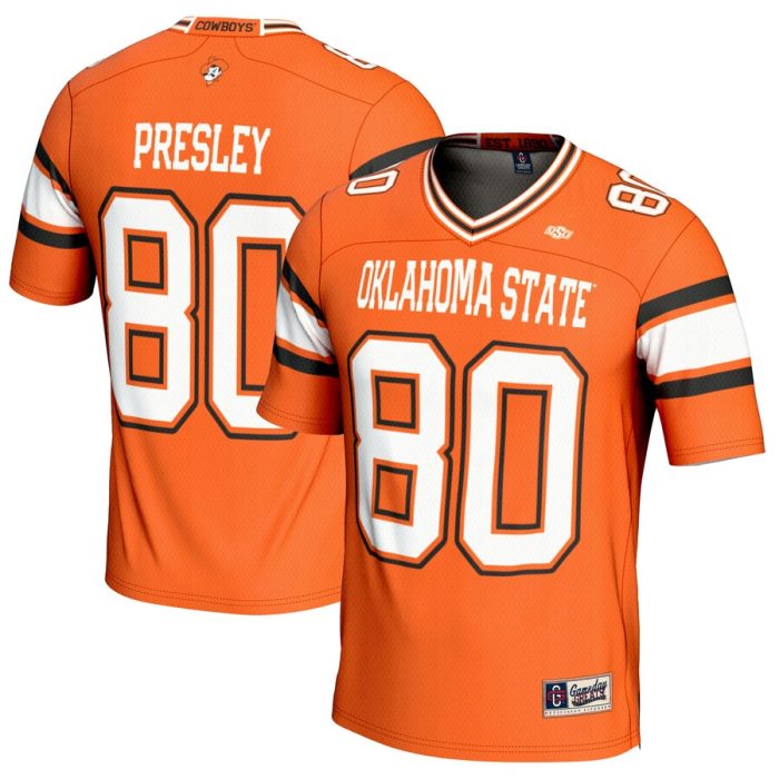 Brennan Presley Oklahoma State Cowboys GameDay Greats Youth NIL Player Football Jersey - Orange