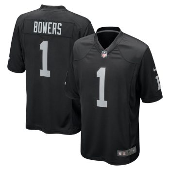 Brock Bowers Las Vegas Raiders 2024 NFL Draft First Round Pick Player Game Jersey - Black