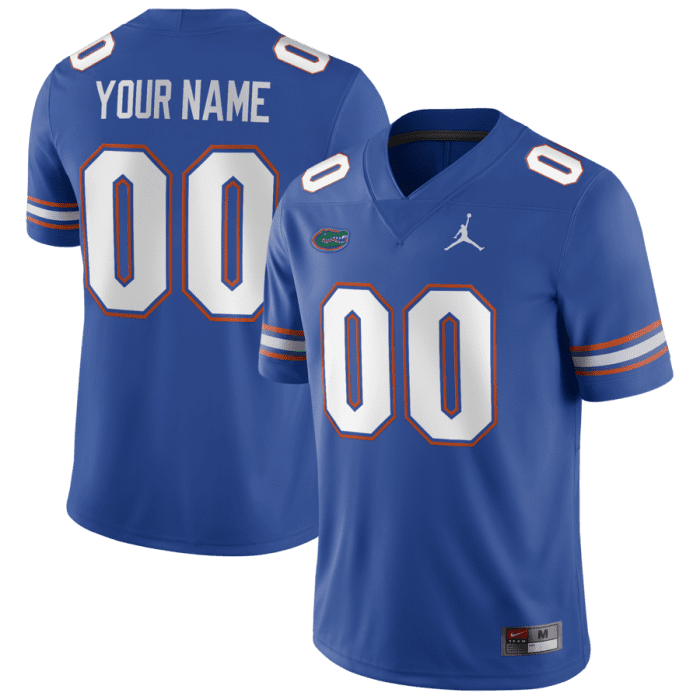 Florida Gators Jordan Brand Football Custom Game Jersey - Royal