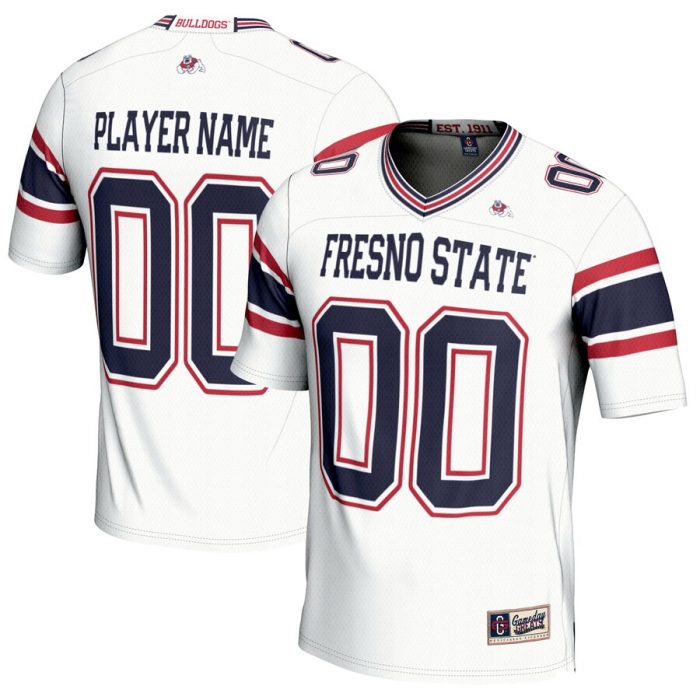 Fresno State Bulldogs GameDay Greats NIL Pick-A-Player Football Jersey - White