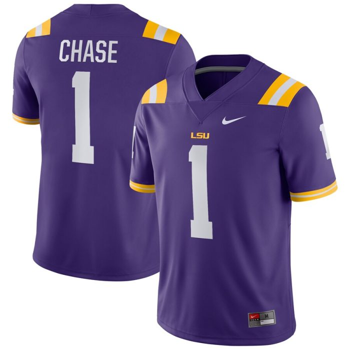 Ja'Marr Chase LSU Tigers Player Game Jersey - Purple