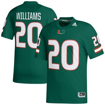 James Williams Miami Hurricanes adidas NIL Football Player Jersey - Green