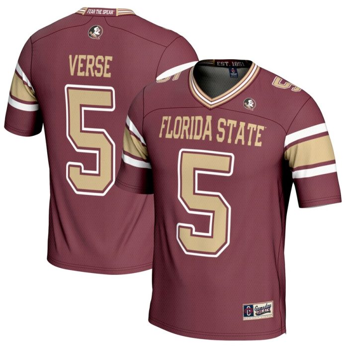 Jared Verse Florida State Seminoles GameDay Greats NIL Player Football Jersey - Garnet