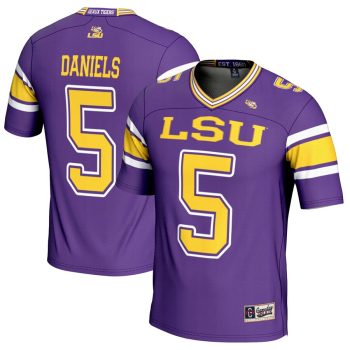 Jayden Daniels LSU Tigers GameDay Greats Football Fashion Jersey - Purple