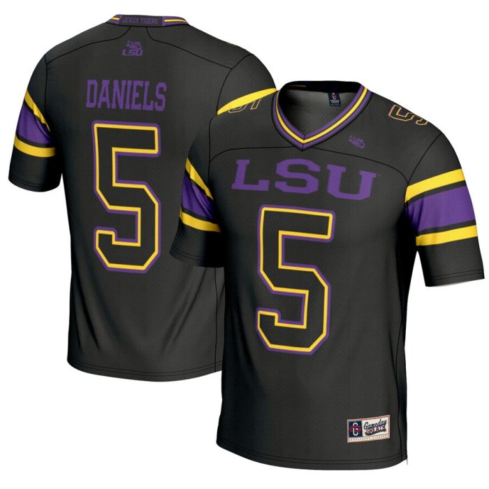 Jayden Daniels LSU Tigers GameDay Greats Youth NIL Player Football Fashion Jersey - Black