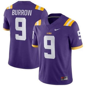 Joe Burrow LSU Tigers Player Game Jersey - Purple