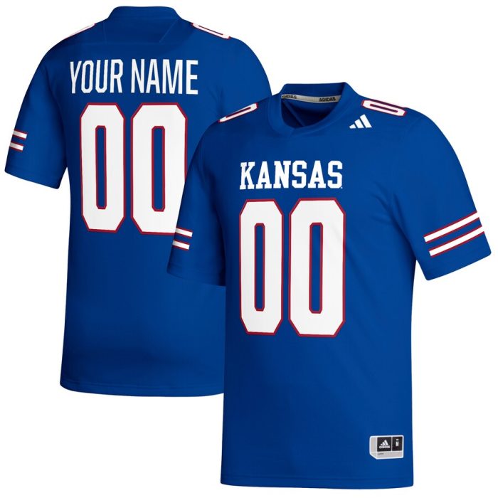 Kansas Jayhawks adidas Replica Custom Football Jersey - Royal