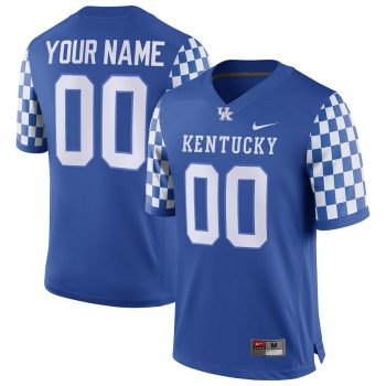 Kentucky Wildcats Football Custom Game Jersey - Blue