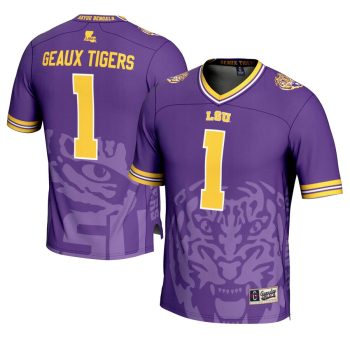 LSU Tigers #1 GameDay Greats Purple Icon Print Football Fashion Jersey